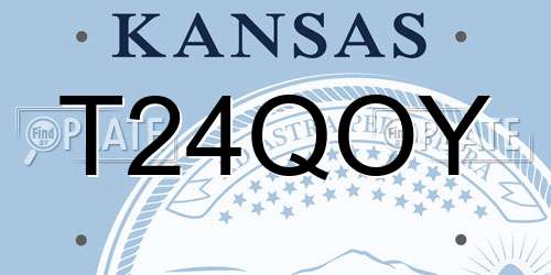 T24QOY Kansas License Plate