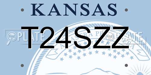 T24SZZ Kansas License Plate