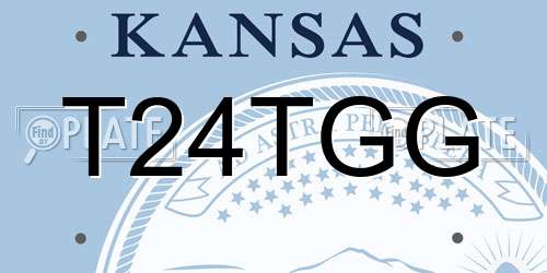 T24TGG Kansas License Plate
