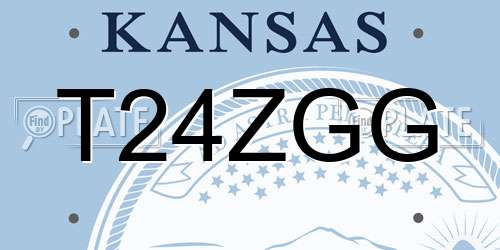 T24ZGG Kansas License Plate