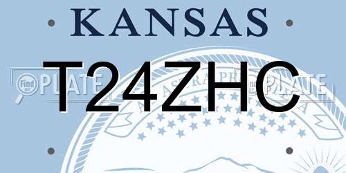 T24ZHC Kansas License Plate