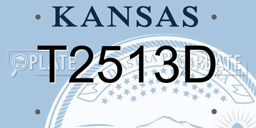 T2513D Kansas License Plate