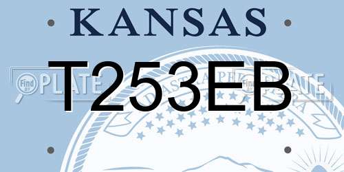 T253EB Kansas License Plate