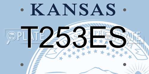 T253ES Kansas License Plate