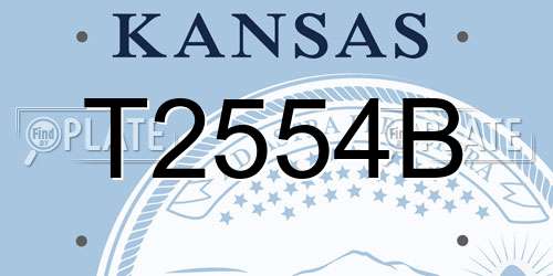 T2554B Kansas License Plate