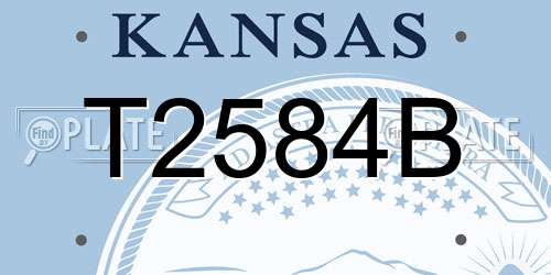 T2584B Kansas License Plate