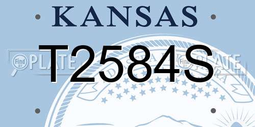 T2584S Kansas License Plate