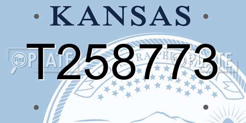 T258773 Kansas License Plate