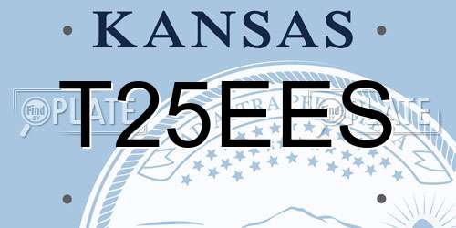 T25EES Kansas License Plate