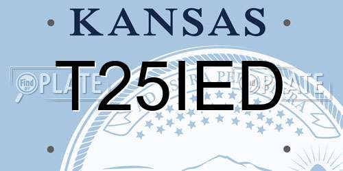 T25IED Kansas License Plate