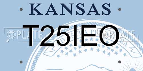 T25IEO Kansas License Plate