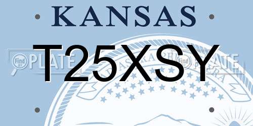 T25XSY Kansas License Plate