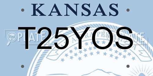 T25YOS Kansas License Plate