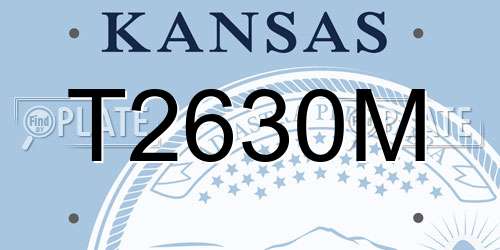 T2630M Kansas License Plate
