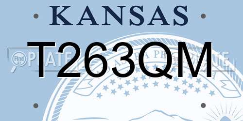 T263QM Kansas License Plate