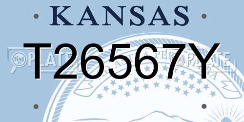 T26567Y Kansas License Plate