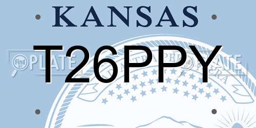 T26PPY Kansas License Plate
