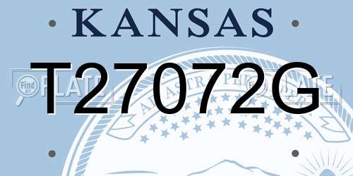 T27072G Kansas License Plate