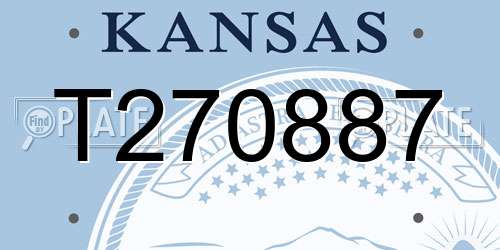 T270887 Kansas License Plate