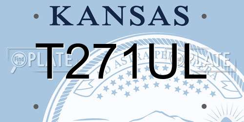 T271UL Kansas License Plate