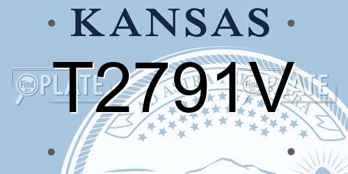 T2791V Kansas License Plate