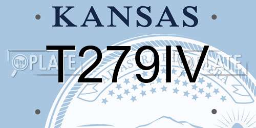 T279IV Kansas License Plate