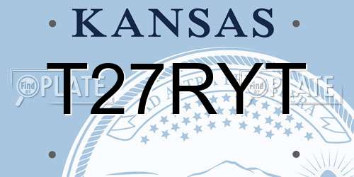 T27RYT Kansas License Plate