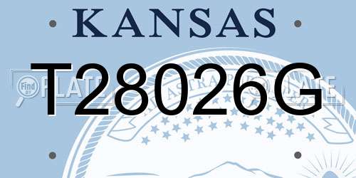 T28026G Kansas License Plate
