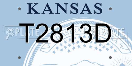 T2813D Kansas License Plate