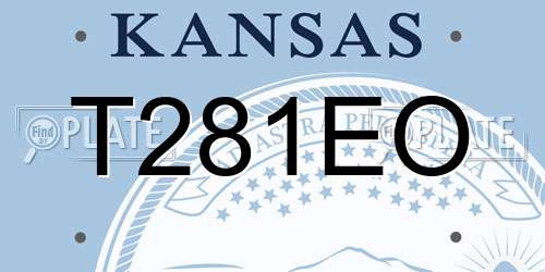 T281EO Kansas License Plate