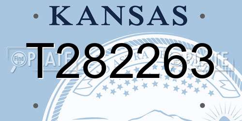 T282263 Kansas License Plate