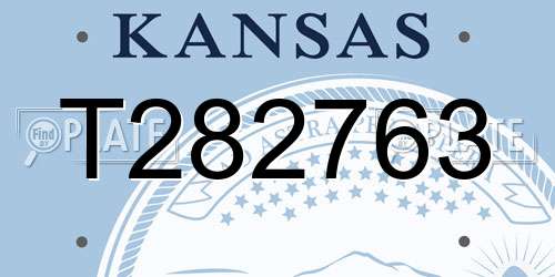 T282763 Kansas License Plate