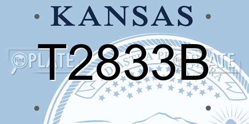 T2833B Kansas License Plate