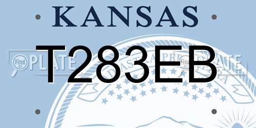T283EB Kansas License Plate