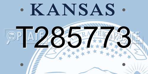 T285773 Kansas License Plate