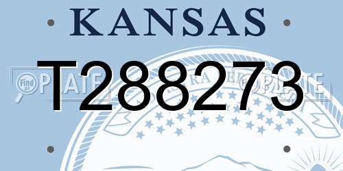 T288273 Kansas License Plate