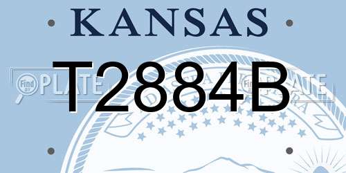 T2884B Kansas License Plate