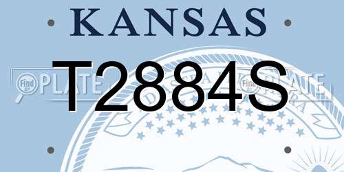 T2884S Kansas License Plate