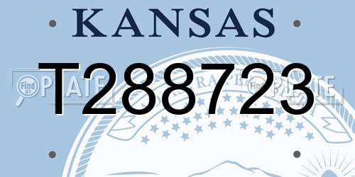 T288723 Kansas License Plate