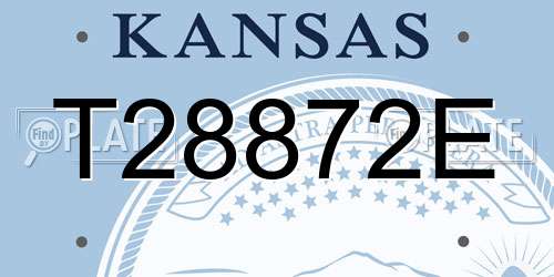 T28872E Kansas License Plate