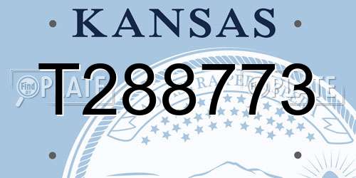 T288773 Kansas License Plate