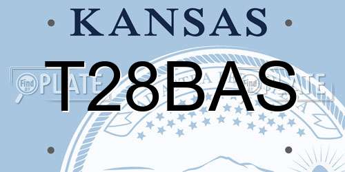 T28BAS Kansas License Plate