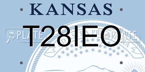 T28IEO Kansas License Plate
