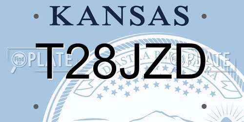 T28JZD Kansas License Plate