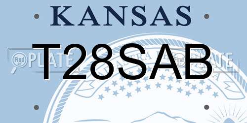 T28SAB Kansas License Plate