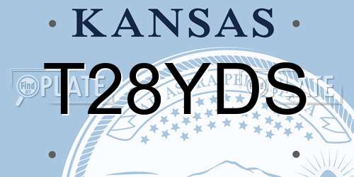 T28YDS Kansas License Plate