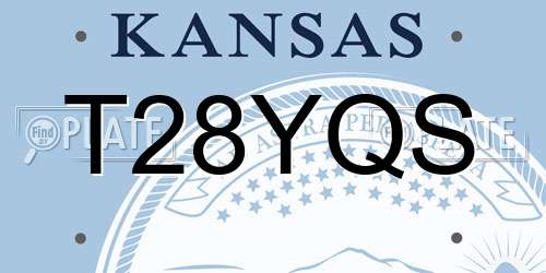 T28YQS Kansas License Plate