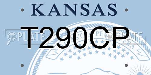 T290CP Kansas License Plate