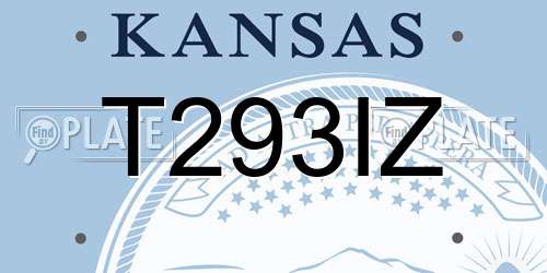 T293IZ Kansas License Plate