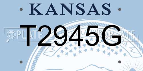 T2945G Kansas License Plate